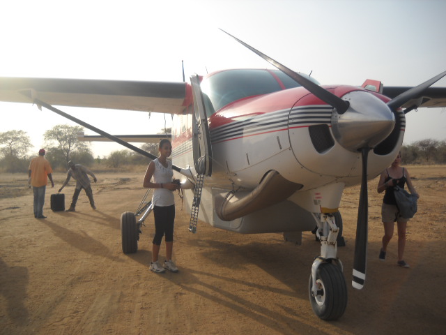 A l'aérodrome du Parc National Zakouma ou nous sommes entraine d'embarquer pour le retour à Ndjamena